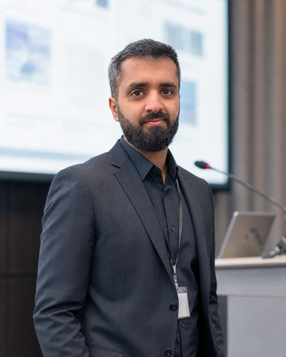 Taimoor Asghar at a professional speaking event