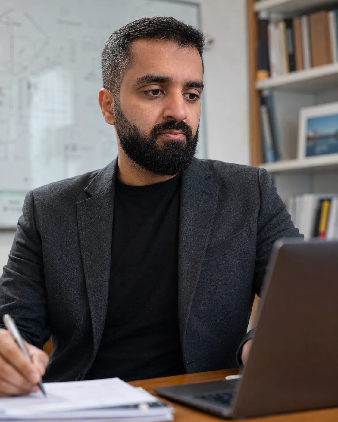 Taimoor Asghar working as a researcher